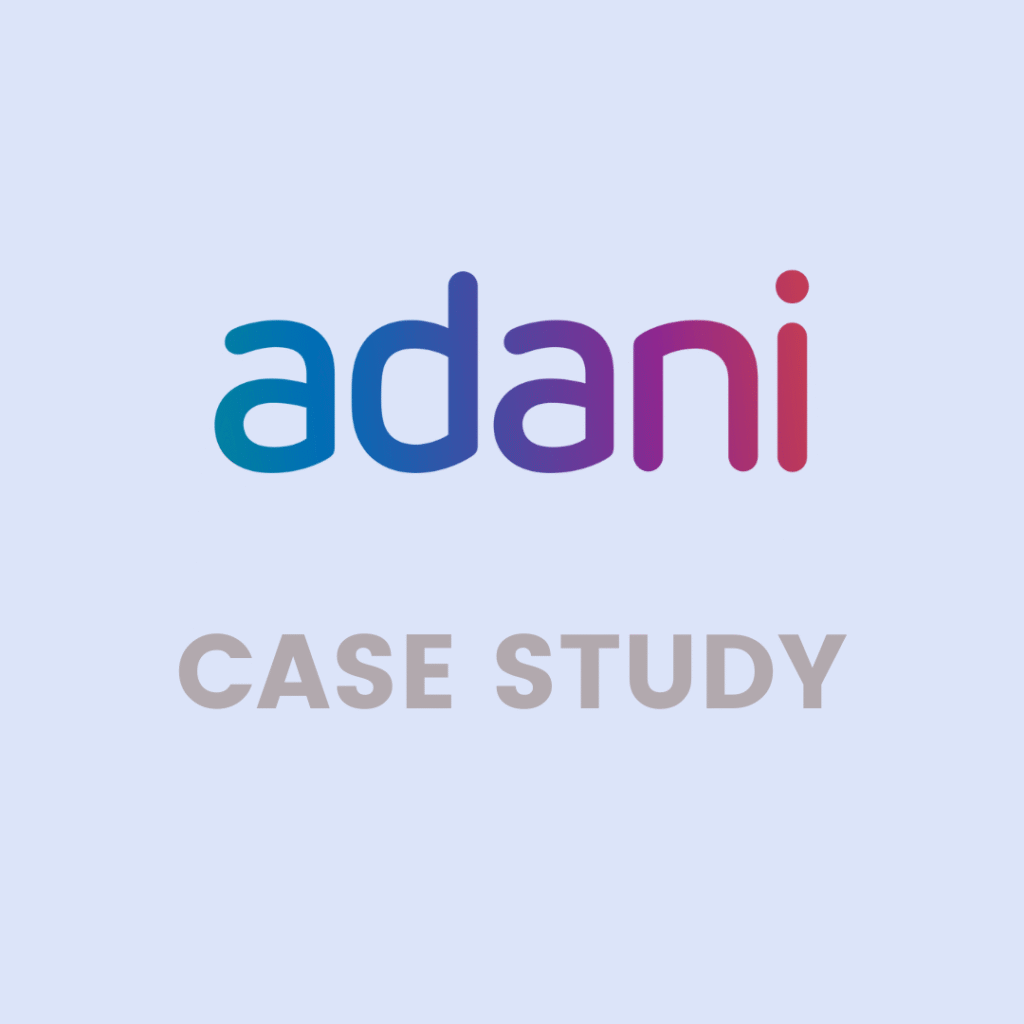 Adani logo featured in the PR 24x7 case study.